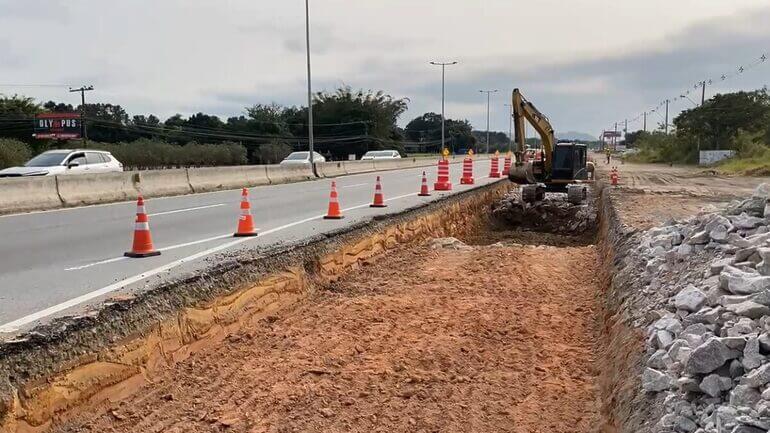 Faixa terá cerca de 2km de extensão (Foto: Zé Maia, CBN Floripa)