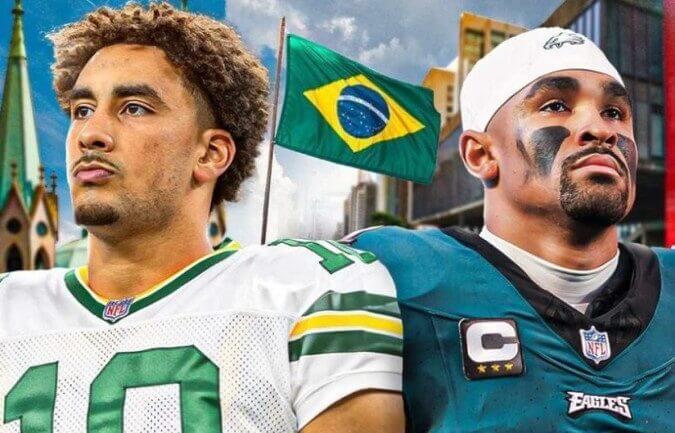 NFL veio ao Brasil pela primeira vez esse ano com partida entre Green Bay Packers e Philadelphia Eagles (Foto: Divulgação, NFL)