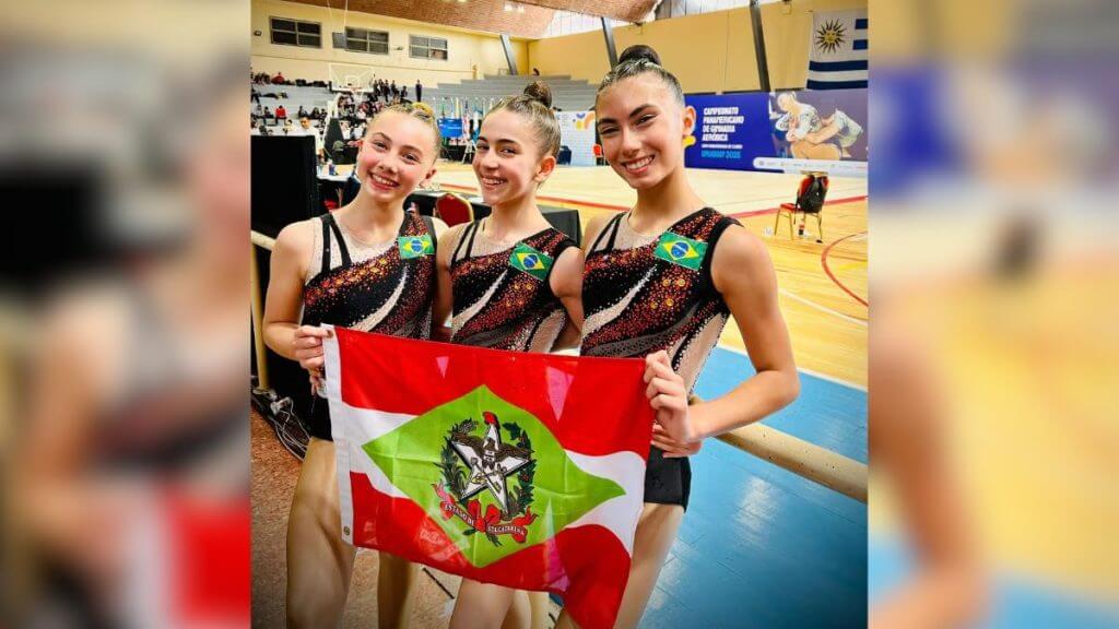 Quem são as atletas de SC que conquistaram prata no Pan-Americano de ginástica aeróbica. (Foto: reprodução/Redes sociais)