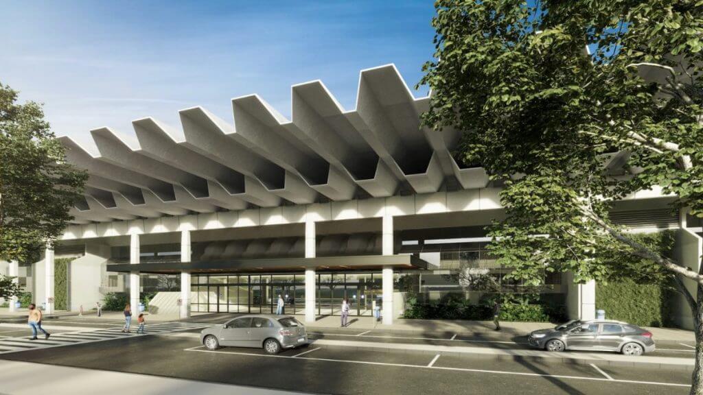 Como ficar&aacute; rodovi&aacute;ria de Florian&oacute;polis ap&oacute;s reforma de R$ 40 milh&otilde;es. (Foto: Sinart/Reprodu&ccedil;&atilde;o)