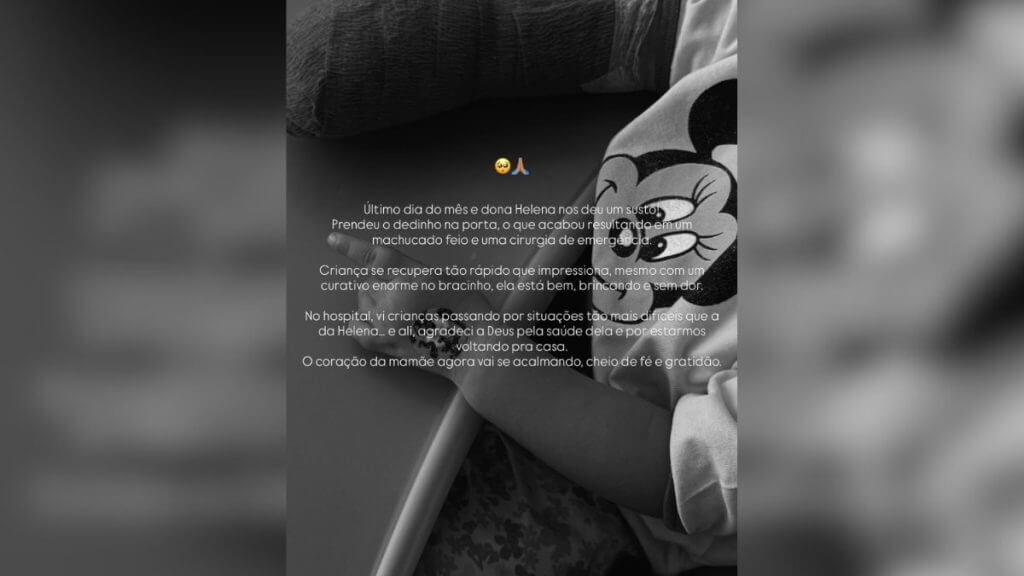 Machucado feio Filha de Neymar passa por cirurgia de emergência após acidente. (Foto: Reprodução/Redes sociais)