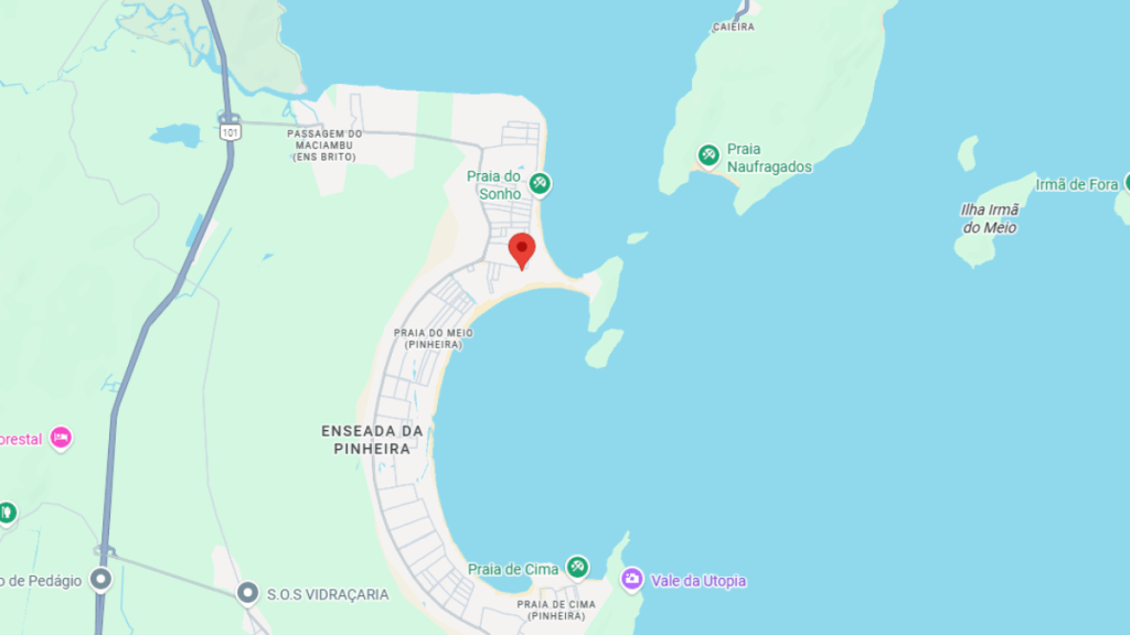 Quem é irmão de cantor da banda de Alexandre Pires desaparecido na Grande Florianópolis. (Foto: Reprodução/Google Maps)