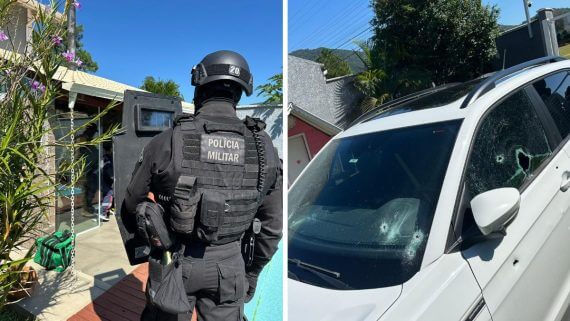 Homem atira contra o próprio carro e mobiliza BOPE em Florianópolis