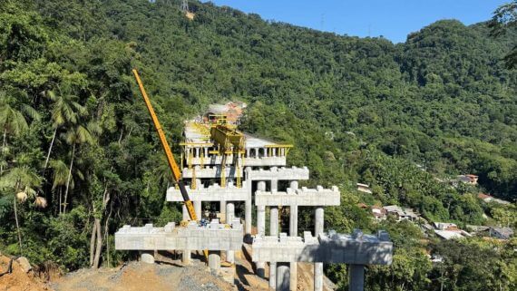 foto obras no norte de SC